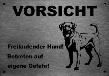 Edelstahl Warnschild Anatolian Shepherd VORSICHT Mein Haus mein Garten meine Familie